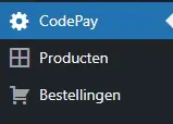 CodePay menu instellingen